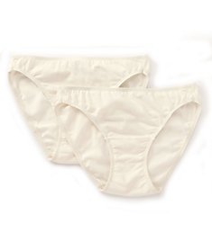 Cottonique Latex Free Organic Cotton Brief Panty - 2 Pack W22205C