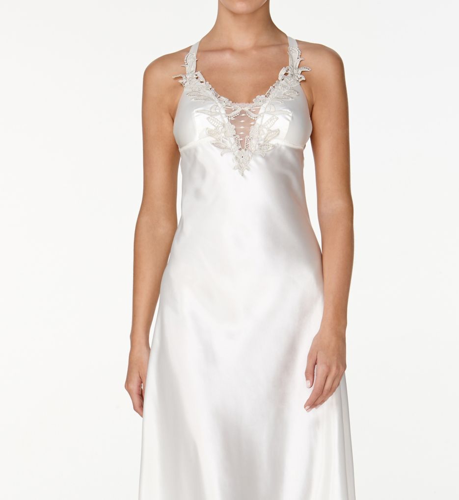 Flora Nikrooz Stella Charmeuse Long Gown With Foam Cup T80235 Flora Nikrooz Stella Charmeuse Long Gown With Foam Cup T80235