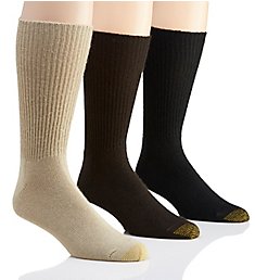 Gold Toe Fluffies 1x1 Rib Crew Socks - 3 Pack 523S