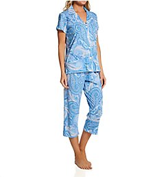 Lauren Ralph Lauren Sleepwear Short Sleeve Notch Collar PJ Set LN92151
