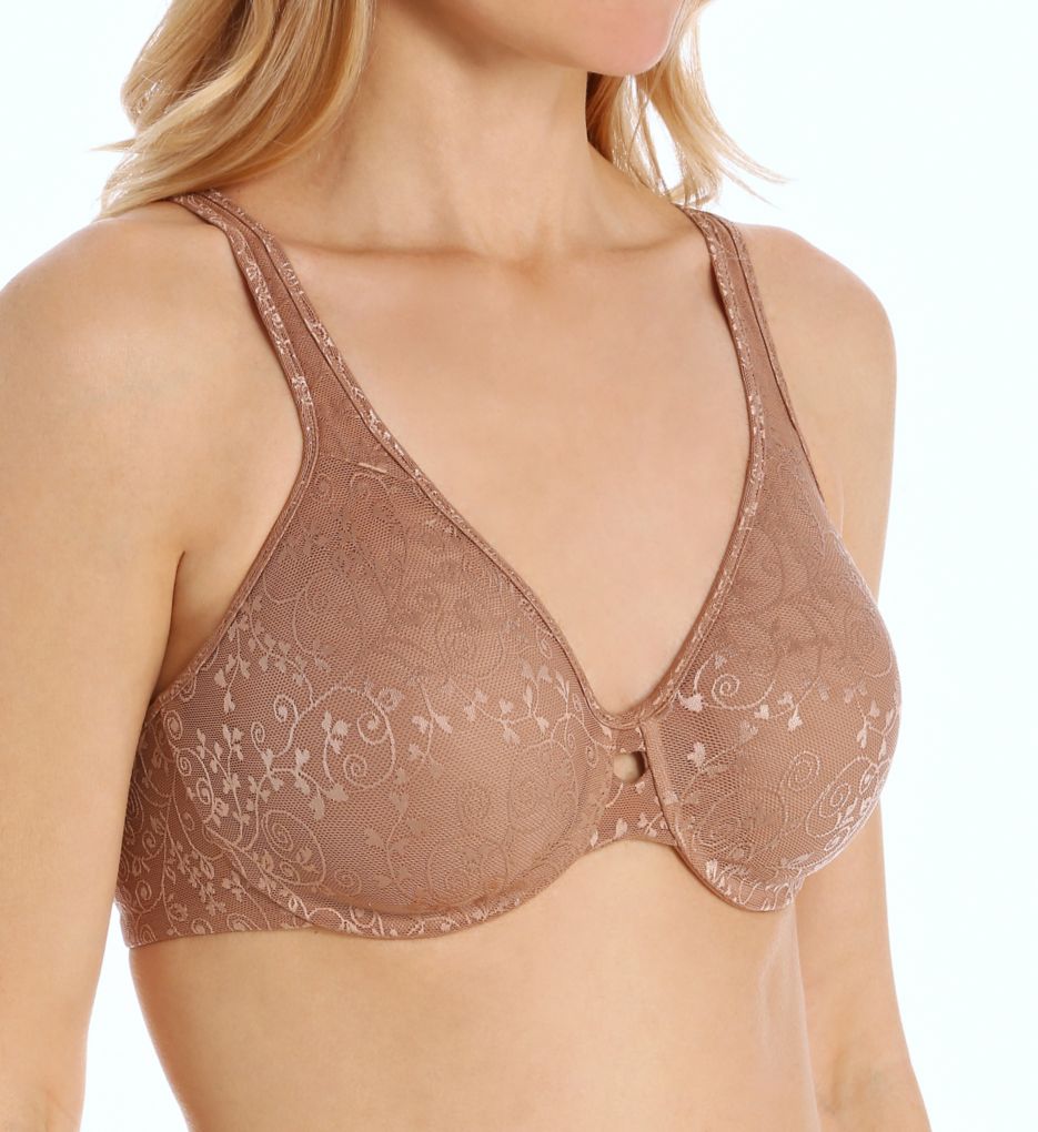 Lilyette Plunge Into Comfort Keyhole Minimizer Jacquard Bra J904 Lilyette Plunge Into Comfort Keyhole Minimizer Jacquard Bra J904