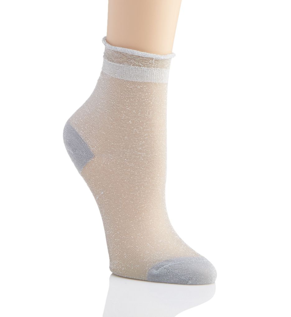 MeMoi Metallic Sheer Shortie Socks MWF-0073