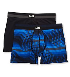Saxx Underwear Sport Mesh Boxer Brief with Fly - 2 Pack SXPP2M