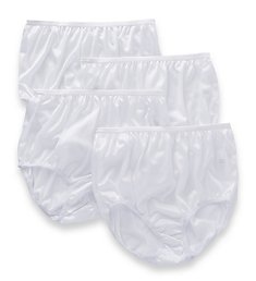Teri Full Cut Nylon Brief Panty - 4 Pack 331